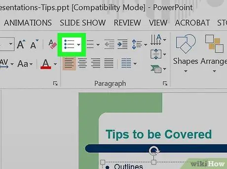 Tambahkan Poin Peluru di PowerPoint Langkah 5