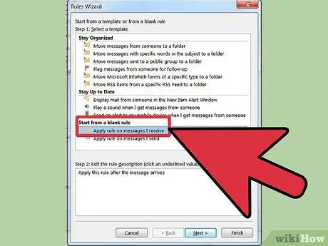 Cree una regla en Outlook para reenviar correo Paso 12