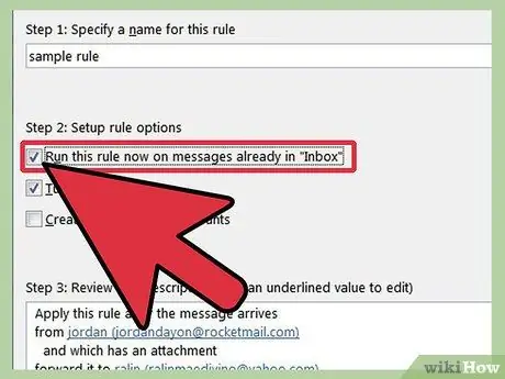 Cree una regla en Outlook para reenviar correo Paso 17