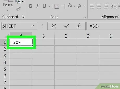 Subtrahiere in Excel Schritt 15