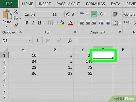 Kurangi di Excel Langkah 4