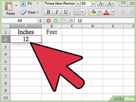 تبدیل اندازه گیری ها به راحتی به Microsoft Excel مرحله 3