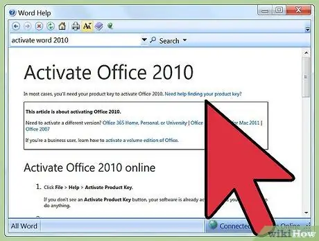 Aktivujte Microsoft Office 2010 Krok 4