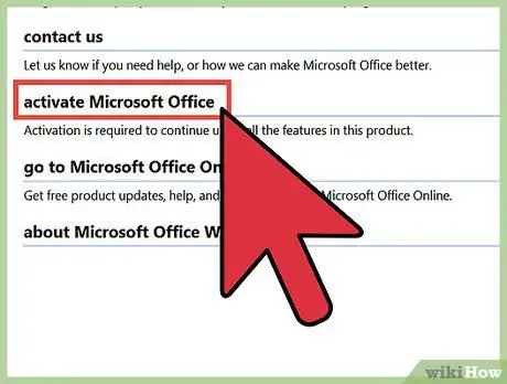 Aktivizējiet Microsoft Office 2010 5. darbība