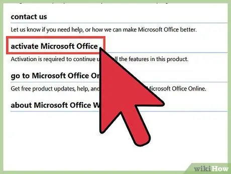 Ակտիվացրեք Microsoft Office 2010 Քայլ 8