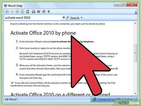 Ակտիվացրեք Microsoft Office 2010 Քայլ 9