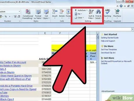 Tambahkan Filter di Excel 2007 Langkah 4