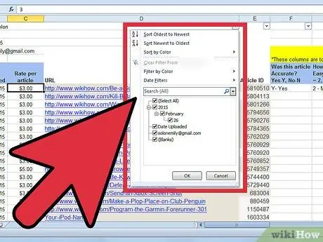 Excel 2007 -də Filtr əlavə edin Addım 6