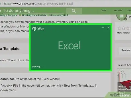 Izveidojiet krājumu sarakstu programmā Excel 1. darbība