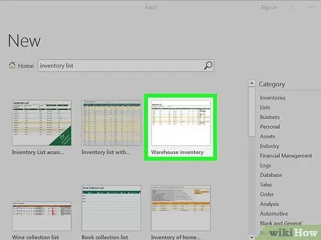 Buat Senarai Inventori di Excel Langkah 4