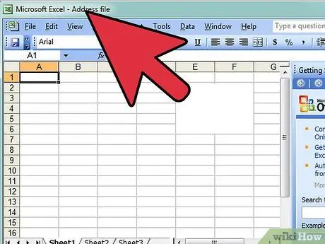 ป้ายกำกับที่อยู่จดหมายเวียนโดยใช้ Excel และ Word ขั้นตอนที่ 1