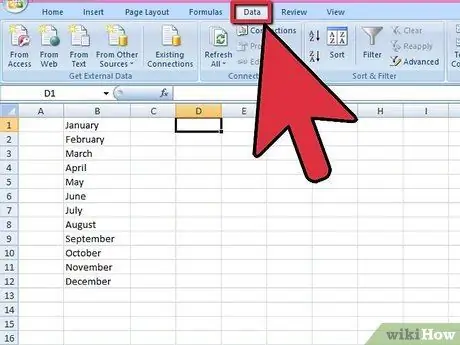 Pridajte rozbaľovacie pole v programe Excel 2007, krok 4