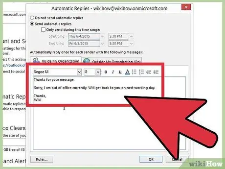 Microsoft Outlook -da Ofisdənkənar köməkçini yandırın və ya söndürün 3 -cü addım