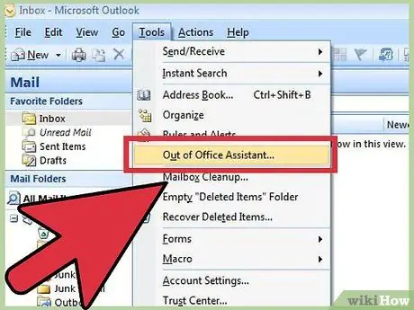 Activeu o desactiveu l'Assistent fora d'oficina al pas 5 de Microsoft Outlook