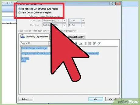 הפעל או כבה את Assistant Out Office במערכת Microsoft Outlook שלב 7