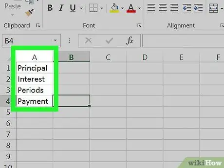 احسب دفعة الفائدة باستخدام Microsoft Excel الخطوة 3