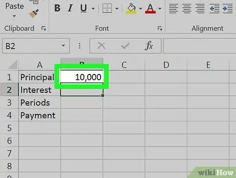 Calculeu un pagament d'interessos mitjançant el pas 4 de Microsoft Excel