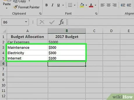 Buat Carta pai di Excel Langkah 5