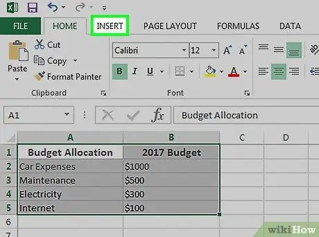 Izveidojiet sektoru diagrammu programmā Excel 7. darbība