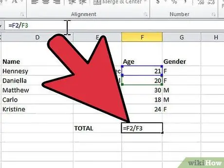 Divide in Excel Step 15