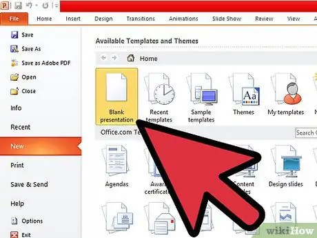 Microsoft PowerPoint के साथ एनिमेशन या मूवी बनाएं चरण 1