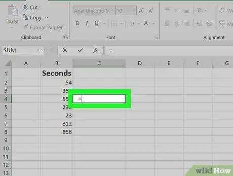 แปลงวินาทีเป็นนาทีใน Excel ขั้นตอนที่ 2