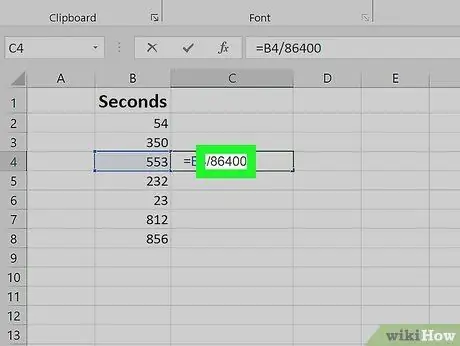 Konvertuokite sekundes į minutes „Excel“4 veiksme