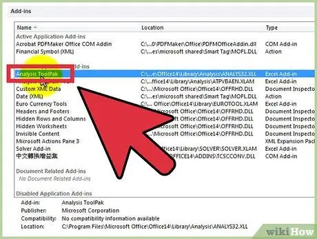 قم بتشغيل الانحدار المتعدد في Excel الخطوة 2