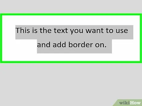 Magdagdag ng isang Border sa Word Hakbang 3