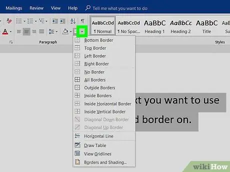 Add a Border to Word Step 5