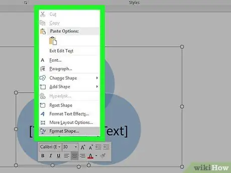 Maak 'n Venn -diagram in Word Stap 9