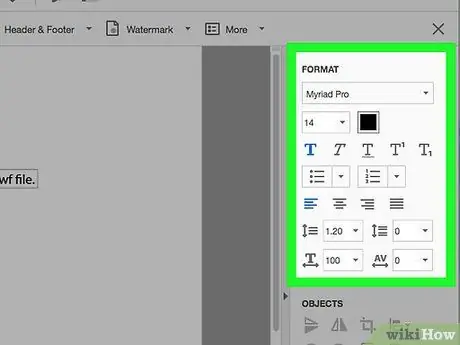 Modifiqueu les propietats del tipus de lletra del text en un PDF Pas 6