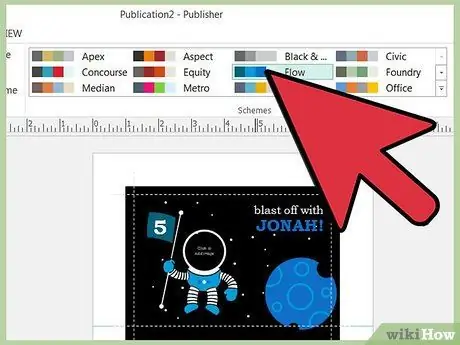 צור הזמנה ב- Microsoft Publisher שלב 2