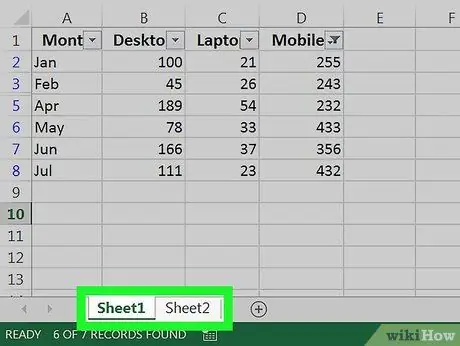 Excel -da filtrlarni tozalash 6 -qadam