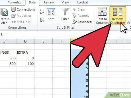 Buang Pendua di Excel Langkah 12