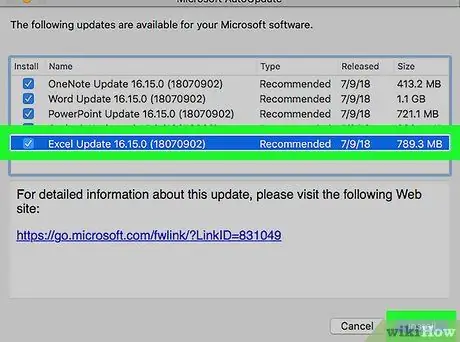 Update Excel Stap 13