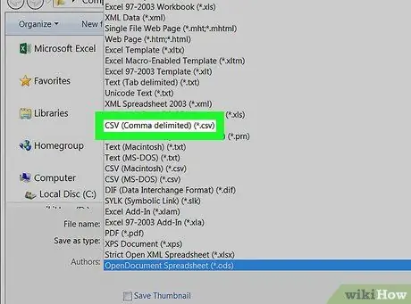 Tukar Excel ke CSV pada PC atau Mac Langkah 5