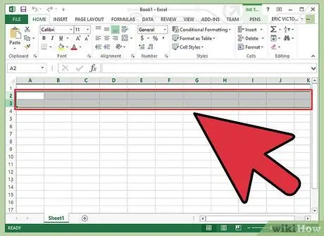 Xóa hàng trống trong Excel Bước 1