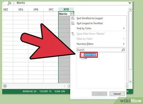 Hapus Baris Kosong di Excel Langkah 10