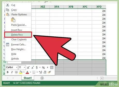 احذف الصفوف الفارغة في Excel الخطوة 13