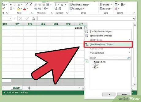 Excel Adım 14'te Boş Satırları Sil