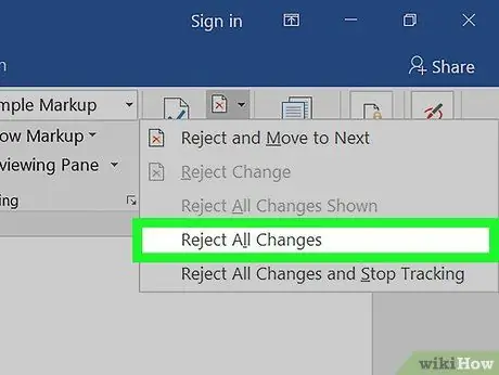 Eliminar el control de cambios en Microsoft Word en PC o Mac Paso 6