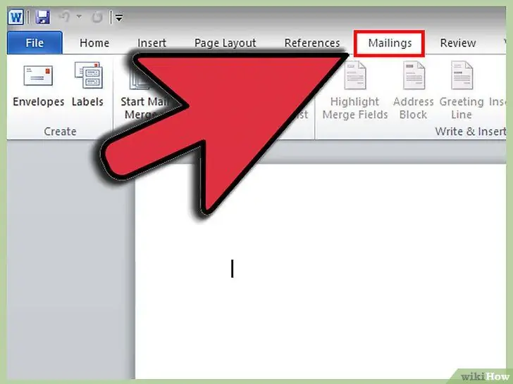 Извършете сливане на поща в Word 2010 Стъпка 2