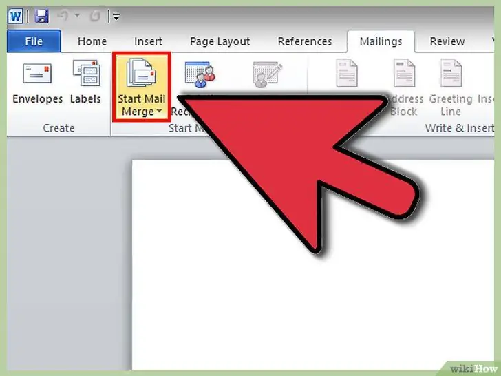 Word 2010 бағдарламасында поштаны біріктіруді орындаңыз 3 -қадам