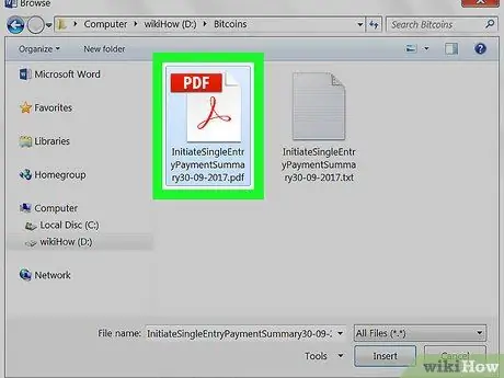 Voeg 'n PDF in Word in op 'n rekenaar of Mac Stap 5