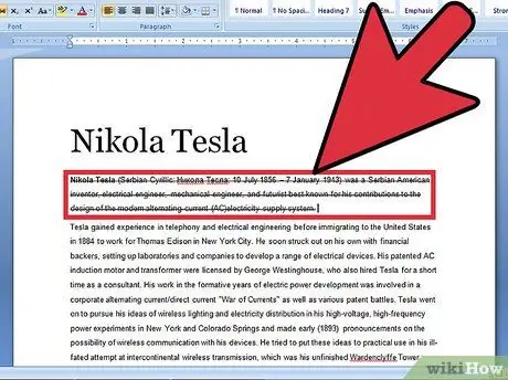 Precrtajte riječi u Microsoft Word dokumentu Korak 6