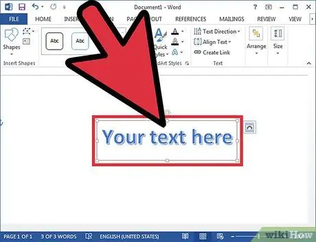 خم کردن کلمات در MS Word مرحله 5