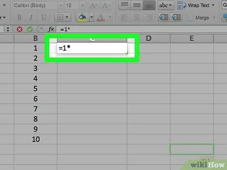 Kalikan di Excel Langkah 5