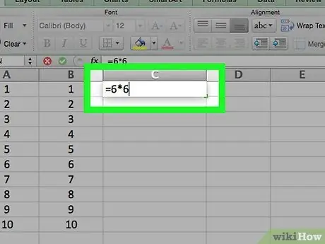 Kalikan di Excel Langkah 6