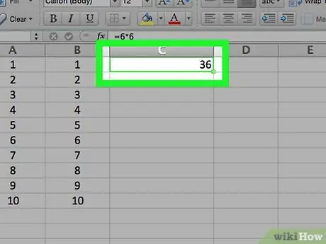 Kalikan di Excel Langkah 7